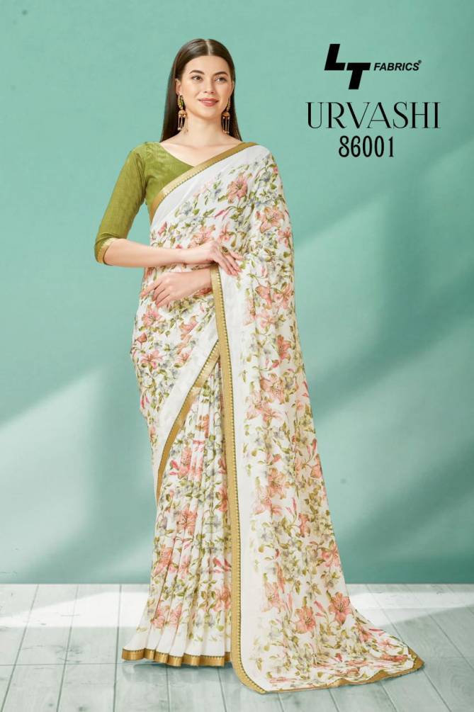 Urvashi By LT Fabrics 86001-86010 Printed Sarees Catalog